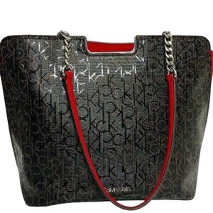 CALVIN KLEIN Finlay Signature Vegan Leather Shoulder/Tote Bag - NWOT